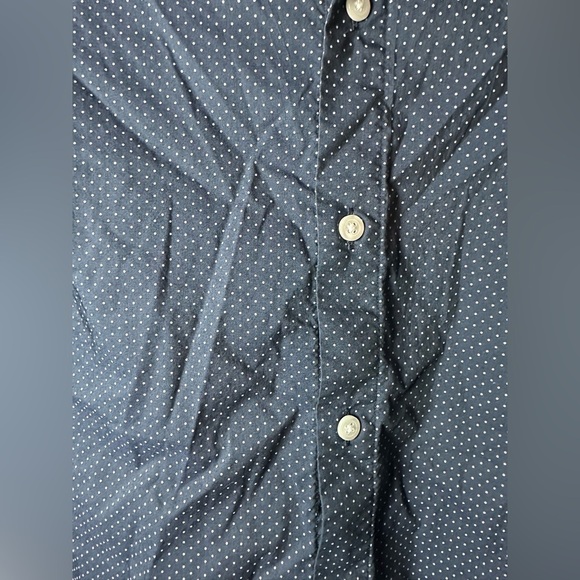 Old Navy Pro Signature Slim Fit Dress Shirt Men’s Large Navy Dot - Picture 5 of 5